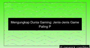 jenis jenis game populer